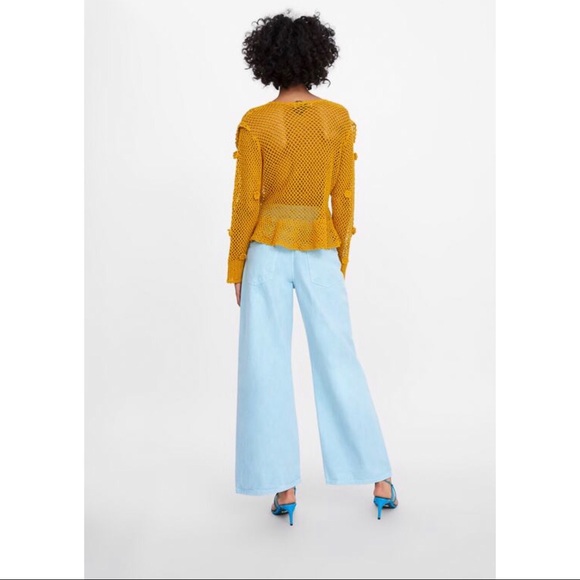 NWT! Ruffled Crocheted Sweater - Size Small - Picture 2 of 4